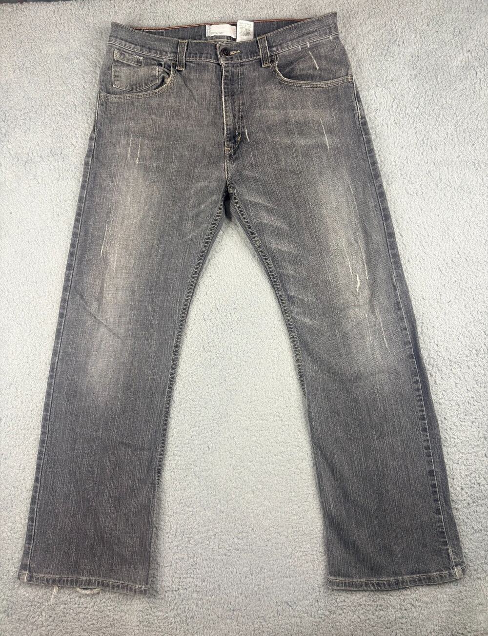 Levi's SilverTab True Boot Straight Leg Jeans Men's W34 L32 Gray 5-Pockets Style